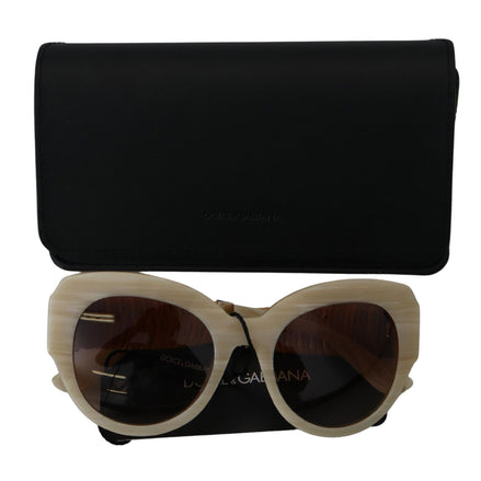 Lunettes de soleil Dolce & Gabbana DG4294 à monture complète en acétate beige et verres marron