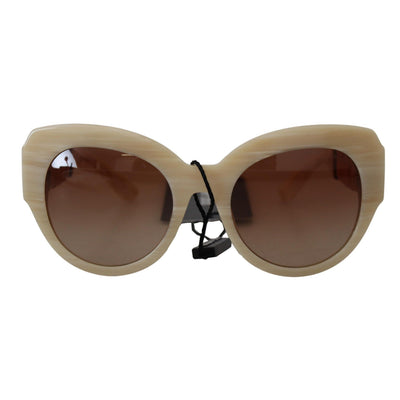 Lunettes de soleil Dolce & Gabbana DG4294 à monture complète en acétate beige et verres marron