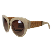 Occhiali da sole Dolce & Gabbana DG4294 con montatura intera in acetato beige e lenti marroni