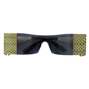 Lunettes de soleil Dolce & Gabbana DG2263 rectangulaires en métal doré