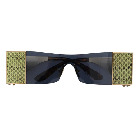 Lunettes de soleil Dolce & Gabbana DG2263 rectangulaires en métal doré