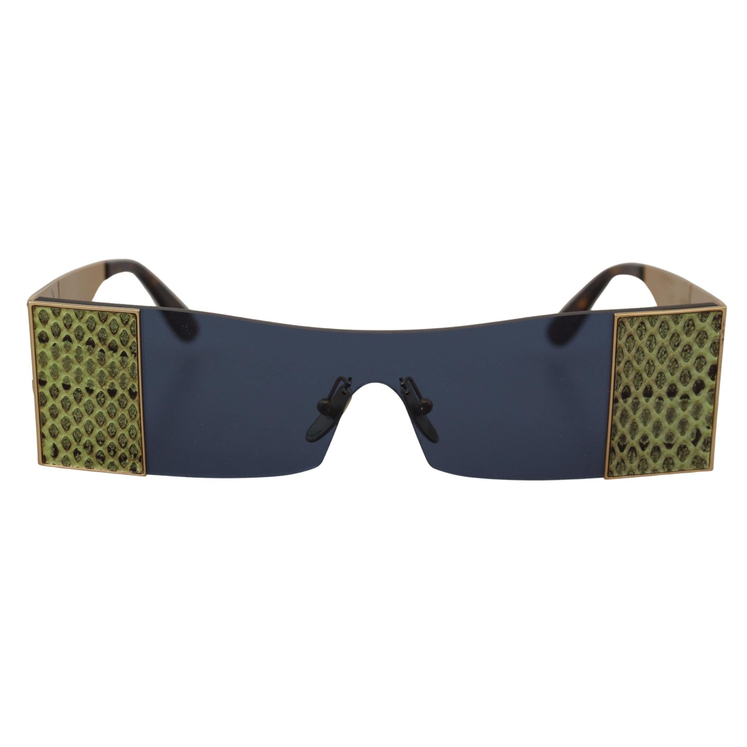 Lunettes de soleil Dolce & Gabbana DG2263 rectangulaires en métal doré