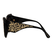 Occhiali da sole Dolce & Gabbana DG4326 polarizzati con paillettes nere e oro a farfalla