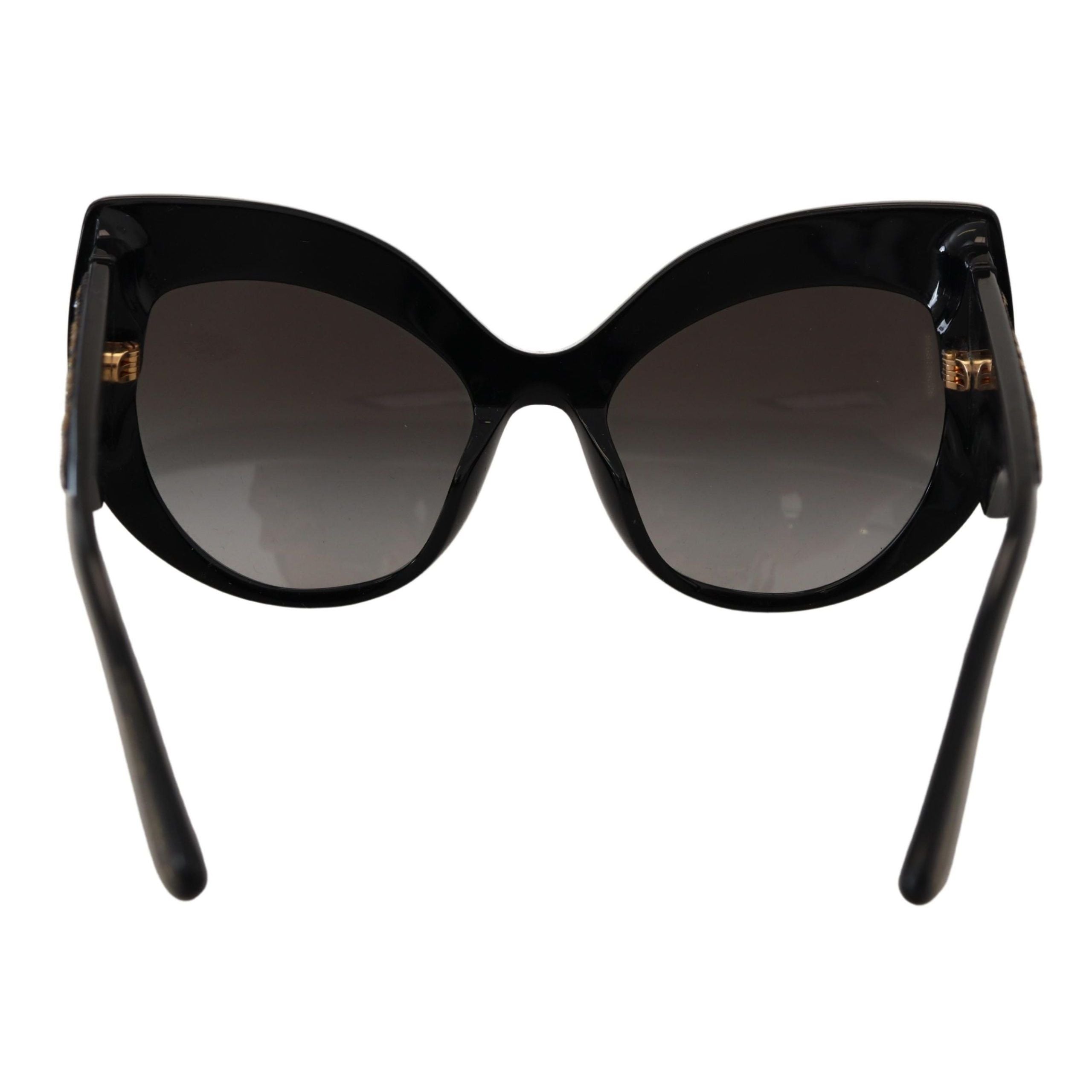 Occhiali da sole Dolce & Gabbana DG4326 polarizzati con paillettes nere e oro a farfalla