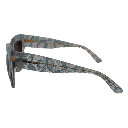 Lunettes de soleil Dolce & Gabbana Blue Lace Acetate Crystal Butterfly DG4231