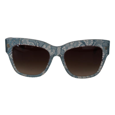 Lunettes de soleil Dolce & Gabbana Blue Lace Acetate Crystal Butterfly DG4231