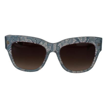 Lunettes de soleil Dolce & Gabbana Blue Lace Acetate Crystal Butterfly DG4231
