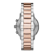 Orologio cronografo Emporio Armani in acciaio color argento e bronzo