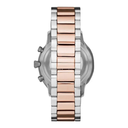 Orologio cronografo Emporio Armani in acciaio color argento e bronzo