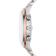 Orologio cronografo Emporio Armani in acciaio color argento e bronzo