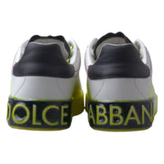 Dolce & Gabbana Scarpe da Ginnastica in Pelle Portofino Bianche Gialle
