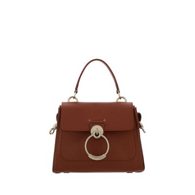 Sac à main Tess Chloé en cuir de veau marron