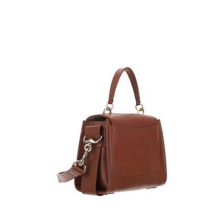Borsa a mano Chloé Tess in pelle di vitello marrone