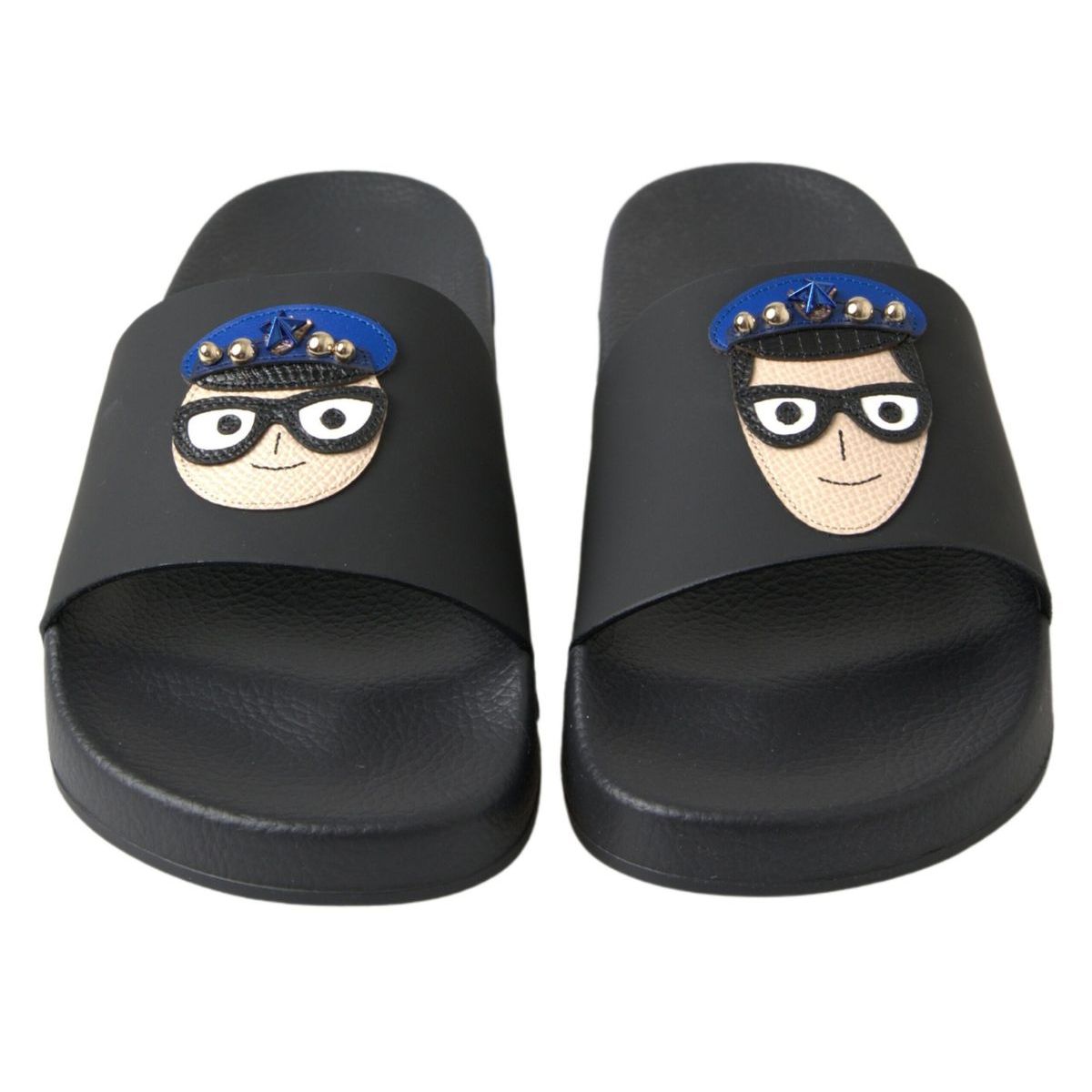 Dolce & Gabbana Sandales Tongs Noires Plage Saint Barth