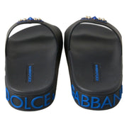 Dolce & Gabbana Sandales Tongs Noires Plage Saint Barth