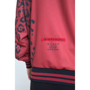 Bomber Dolce & Gabbana en polyester léopard rouge à fermeture éclair intégrale