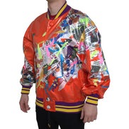 Giacca Blouson Dolce & Gabbana in Poliestere Arancione con Bottoni