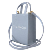 Borsa a tracolla mini Givenchy Cloud verticale in tela spalmata blu