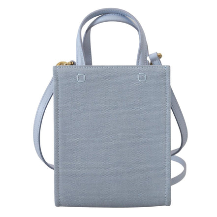 Borsa a tracolla mini Givenchy Cloud verticale in tela spalmata blu