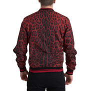 Dolce & Gabbana Blouson Court Bomber Léopard Rouge