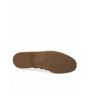 Chaussures Mocassins cloutés en lin et cuir orange Dolce & Gabbana