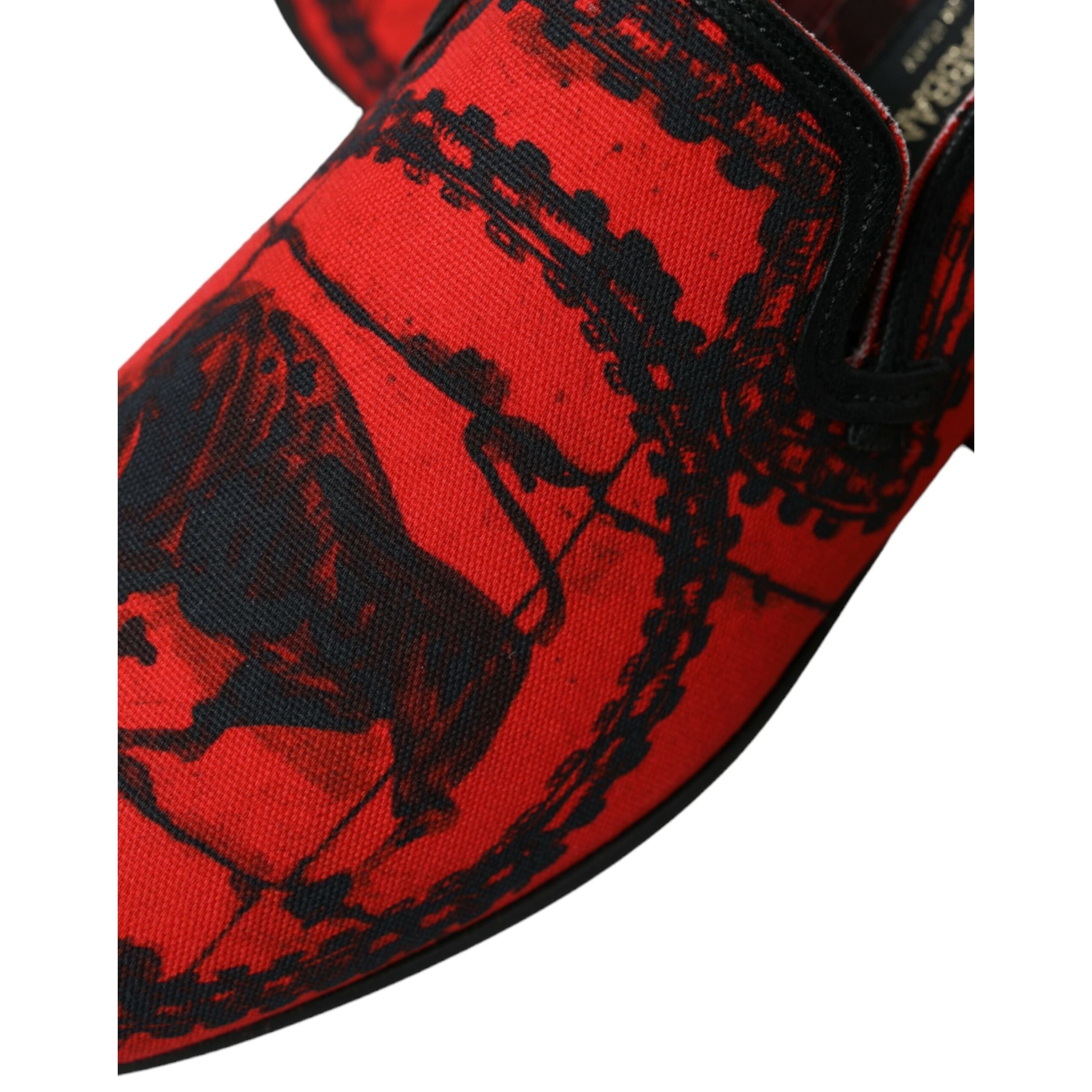 Mocassins pantoufles Torero rouges et noirs Dolce & Gabbana Chaussures Homme