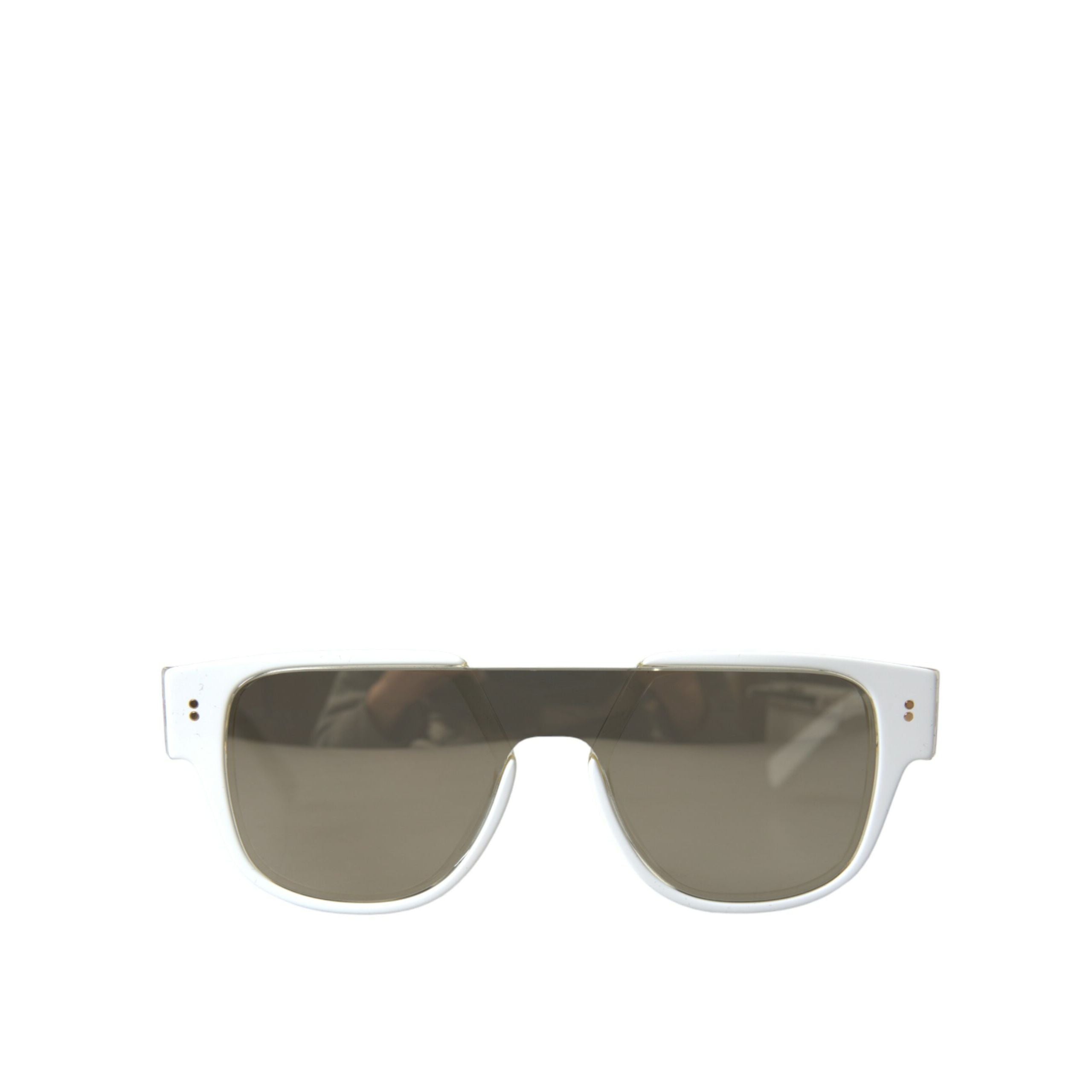 Dolce & Gabbana Occhiali da Sole DG4356 in Acetato Bianco con Lenti a Specchio