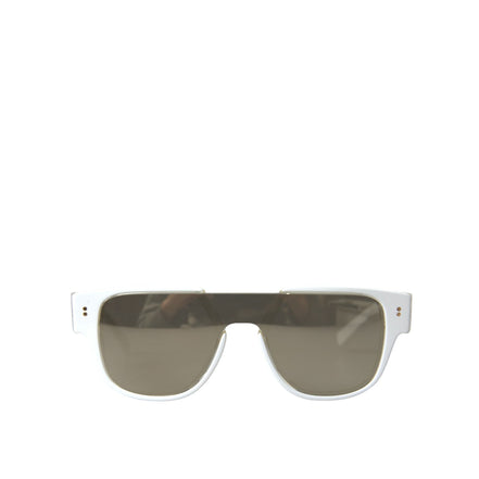 Dolce & Gabbana Occhiali da Sole DG4356 in Acetato Bianco con Lenti a Specchio