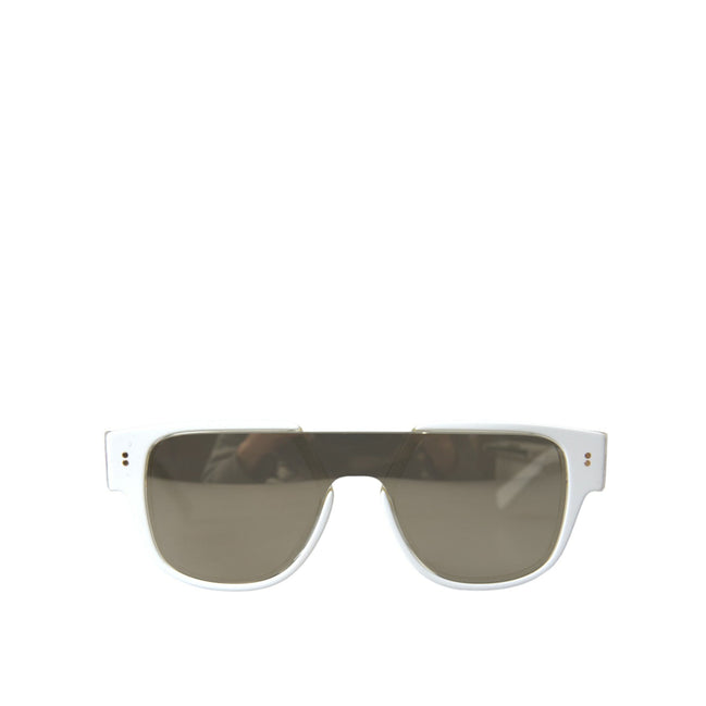 Dolce & Gabbana Occhiali da Sole DG4356 in Acetato Bianco con Lenti a Specchio