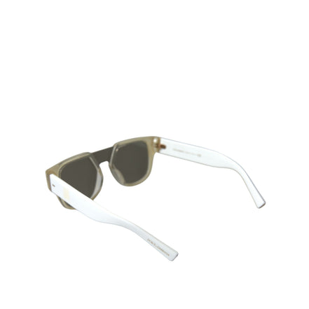 Dolce & Gabbana Occhiali da Sole DG4356 in Acetato Bianco con Lenti a Specchio