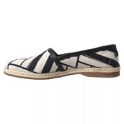 Chaussures Espadrilles Slip-On Rayées Noires et Blanches Dolce & Gabbana