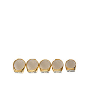Lot de 5 bagues Dolce & Gabbana ROYAL en laiton doré et émail