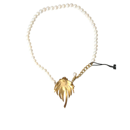 Collier Pendentif Arbre Dolce & Gabbana en Laiton Doré avec Cristaux et Perles