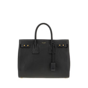 Borsa a mano Saint Laurent Sac De Jour in pelle di vitello nera