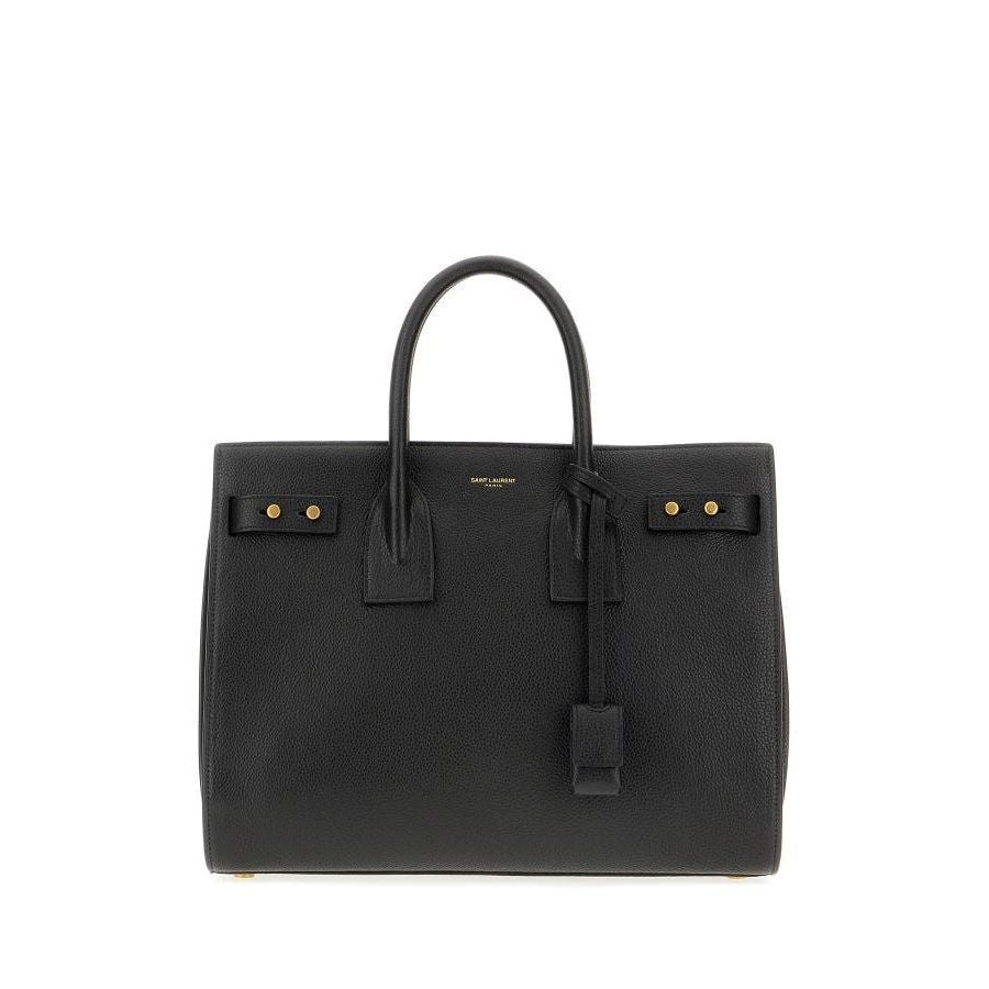 Borsa a mano Saint Laurent Sac De Jour in pelle di vitello nera