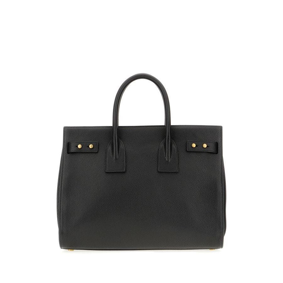 Borsa a mano Saint Laurent Sac De Jour in pelle di vitello nera