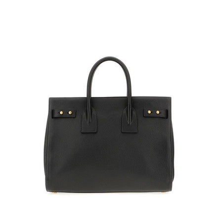 Borsa a mano Saint Laurent Sac De Jour in pelle di vitello nera