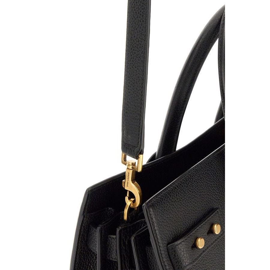 Borsa a mano Saint Laurent Sac De Jour in pelle di vitello nera
