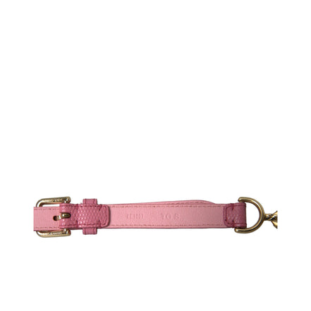 Cintura Dolce & Gabbana in Pelle Rosa con Catena e Cristalli