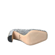 Scarpe décolleté con tacco e paillettes argento Dolce & Gabbana