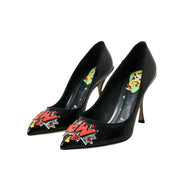 Escarpins Dolce & Gabbana en cuir noir à patchs WOW