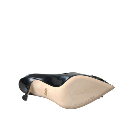 Escarpins Dolce & Gabbana en cuir noir à patchs WOW