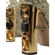 Dolce & Gabbana Gold Sequin Crystal Pumps