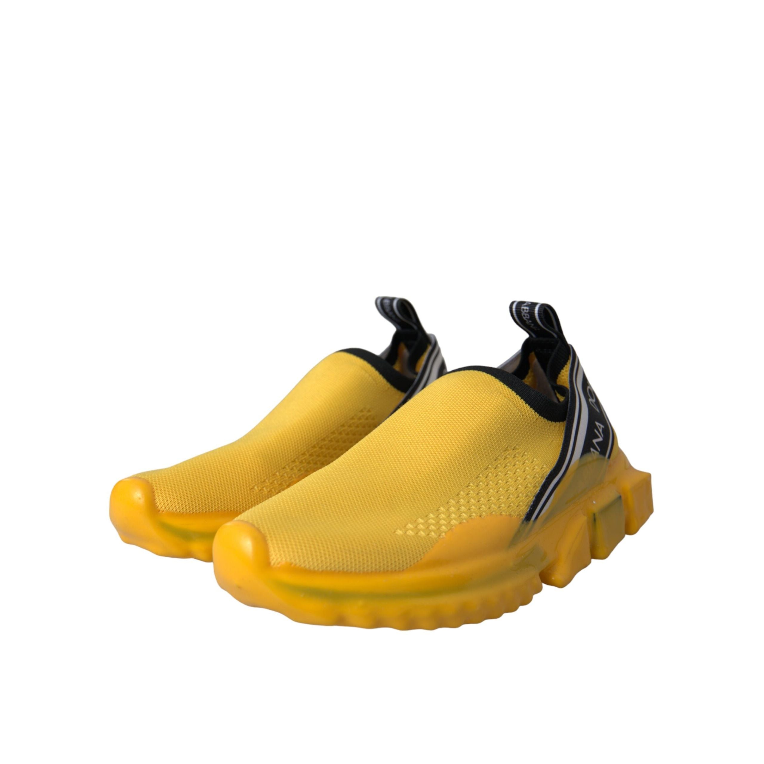 Scarpe da donna sneakers slip-on Sorrento gialle Dolce & Gabbana