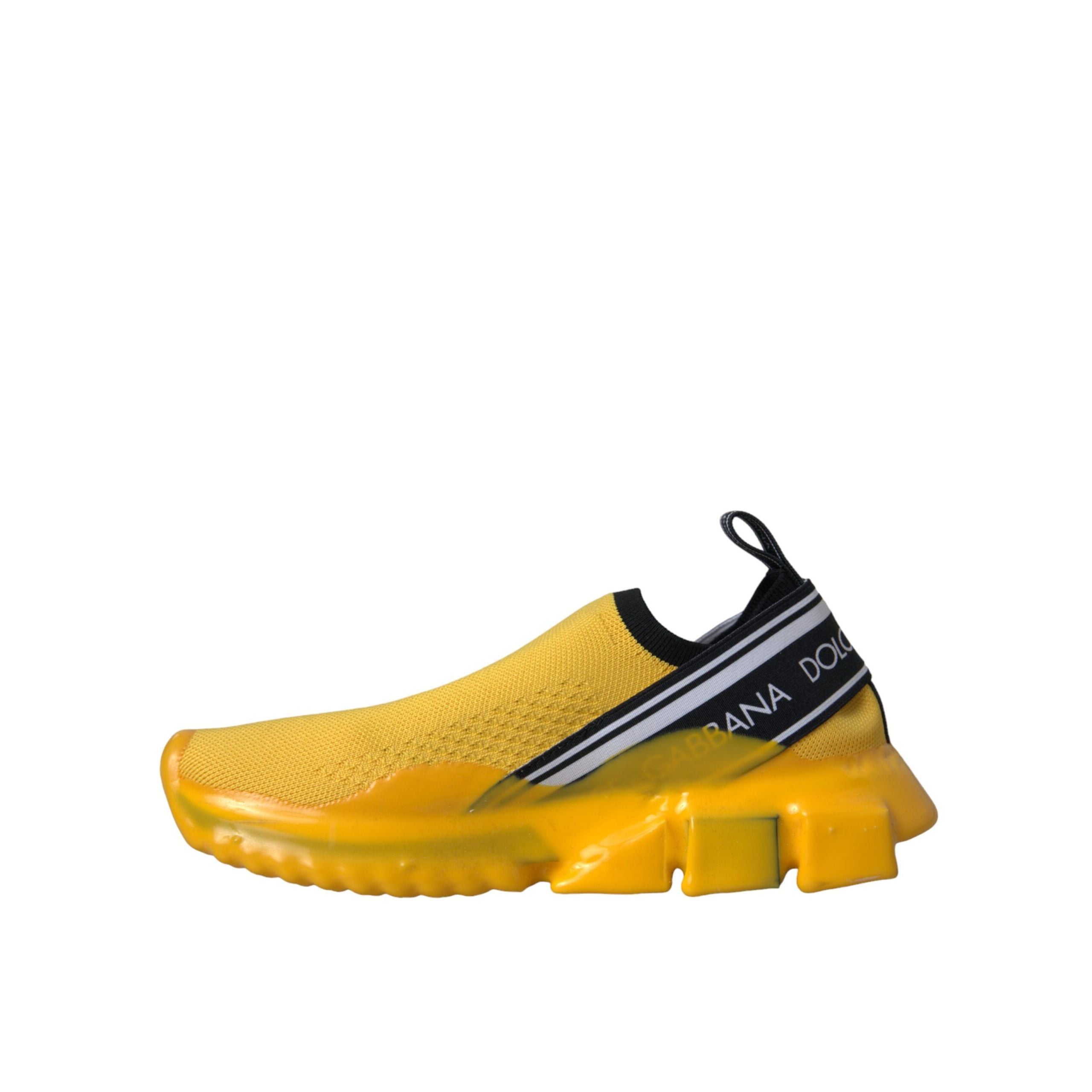 Scarpe da donna sneakers slip-on Sorrento gialle Dolce & Gabbana