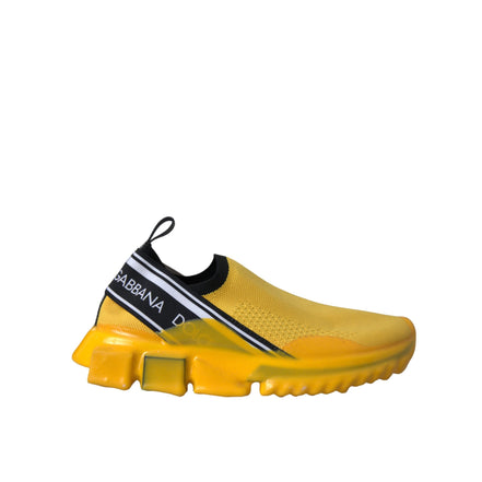 Scarpe da donna sneakers slip-on Sorrento gialle Dolce & Gabbana