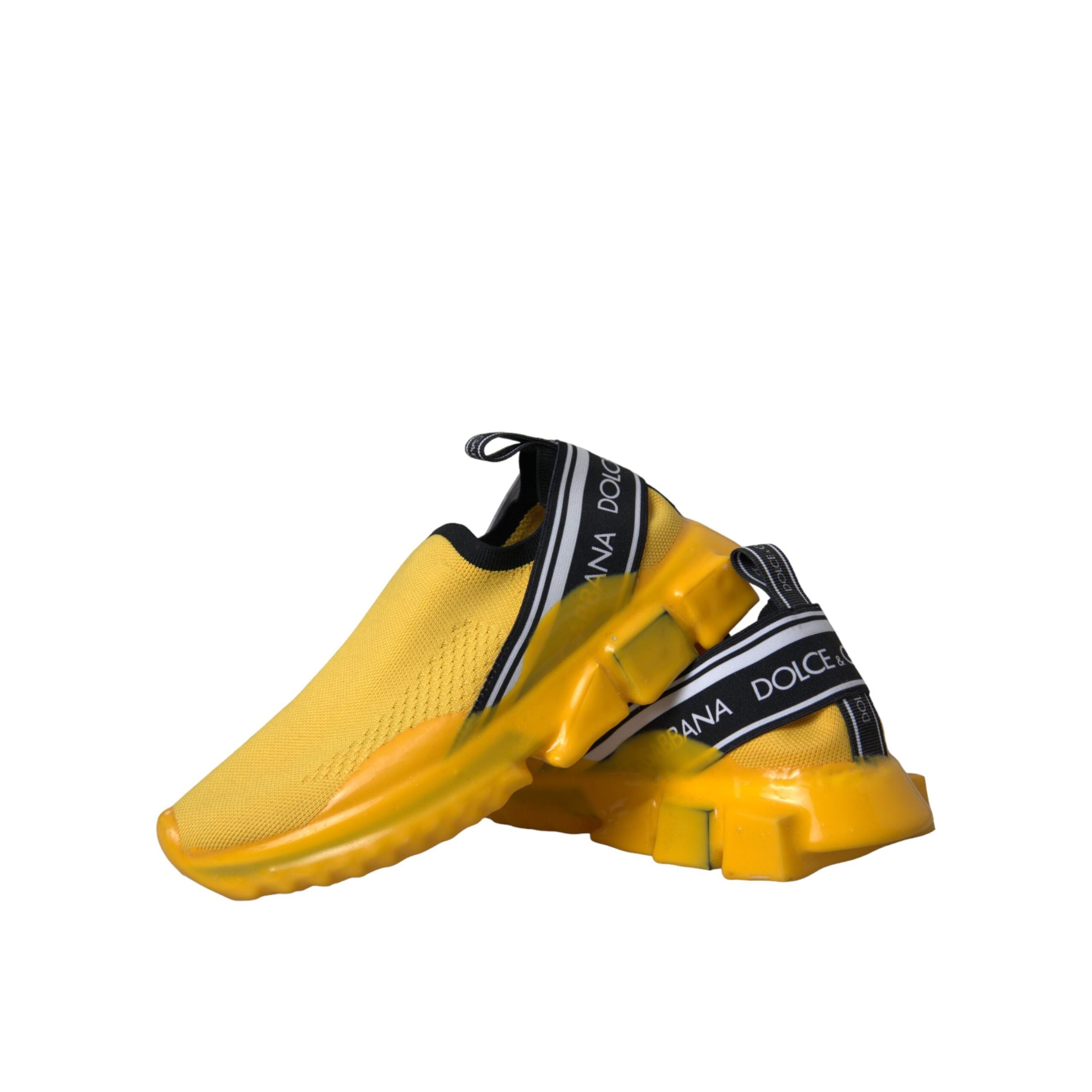 Scarpe da donna sneakers slip-on Sorrento gialle Dolce & Gabbana