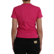 T-shirt en coton rose à col rond et manches courtes Balenciaga