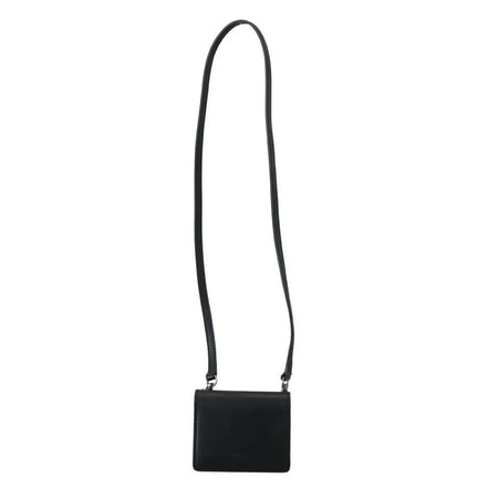 Dolce & Gabbana Black Leather Bifold Shoulder Sling Wallet