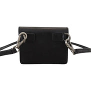 Dolce & Gabbana Black Leather Bifold Shoulder Sling Wallet